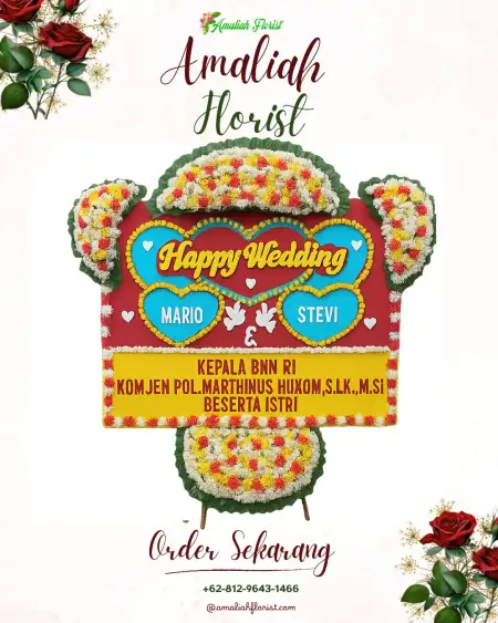 Papan Bunga Pernikahan Hotel Santika Tmii Jakarta